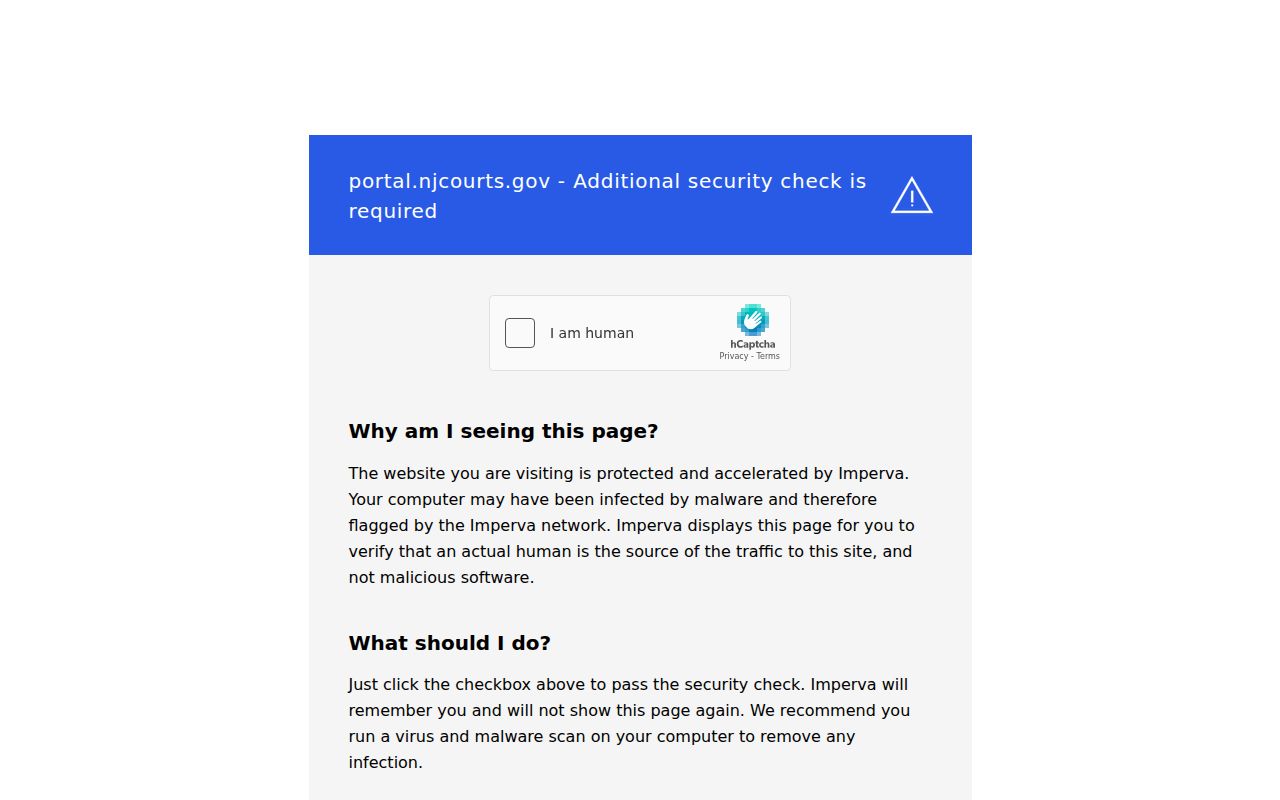 Salem County court case lookup on the New Jersey Municipal Court Case Search